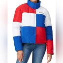 Champion NWOT  Colorblock Surf The Web Puffer Coat Puffy Jacket Red White Blue XL Photo 1