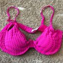 Good American  Jacquard Demi Cup Bikini Top in Hawaiian Pink—Size 7 (4XL) Photo 1