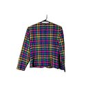 Houndstooth VTG 90s Dani Max  Blazer Jacket Womens Sz 12 Multicolor Preppy Career Photo 6