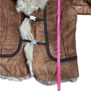 Gallery Y2K Vintage  Faux Suede and Fur Penny Lane Short Jacket Small Brown Photo 5