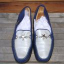 Vintage Blue  Silver Loafers Photo 1