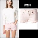 Mango  MNG Pink Denim Cutoff Shorts Photo 1