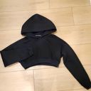 Naked Wardrobe  Black Pullover Cropped Sweatshirt Photo 2