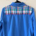 Vineyard Vines  Madras Shoulder Shep Shirt Quarter Zip Fleece Size Medium Photo 9