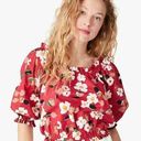 Kate Spade NWT  Botanical garden aperitif top, Red and White Photo 0