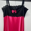 Women's Lace Fuchsia Pink & Black Cami Night/Sleep Dress Size Small Photo 1