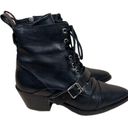 ALLSAINTS  • Black Katy Leather Lace up Boots • Size 40 Photo 4