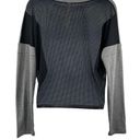 Balance Collection  Athletic Top Long Sleeve Mesh Back Shirt Medium Gray Black Photo 2