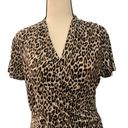 T Tahari  | Animal print wrap style shirt Photo 1