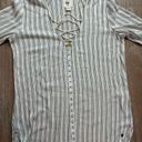 Billabong Same Story Hoodie White Stripe 100% Cotton Beach Size Medium Photo 11