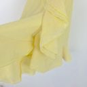 Lucy in the Sky  Wrap Ruffle Dress in Yellow Pebble Crepe Size Small S EUC Photo 4