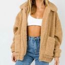 I am gia  Pixie Teddy Coat Tan Full Zip Viral Blogger Fav Oversized Jacket XS Photo 4