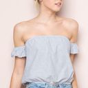 Brandy Melville  Off Shoulder Women's Crop Top 100% Cotton One Size Photo 0