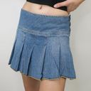 Aeropostale Vintage Y2K  Low Waisted Pleated Denim Mini Skirt Photo 0