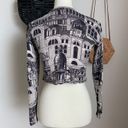 Liz Claiborne Vintage 90s  Collection City Landmarks Long Sleeve Top, Size Small Photo 2