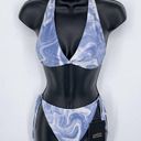 Naked Wardrobe  Swim Blue Smoke String Bikini Swimsuit NEW Sz XL Style NW-W0732 Photo 0