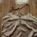 Abercrombie & Fitch  brown lace trimmed spaghetti strap satin bodysuit  Photo 2