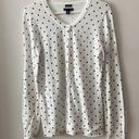 Tommy Hilfiger  100% cotton size S polka dot white cardigan Photo 0