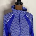 prAna  purple color block Chevron print high neck packable zip windbreaker sz S Photo 4