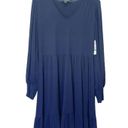 Karen Kane NWT  Long Sleeve Tiered Dress Navy Blue V Neck Women’s Size Large NEW Photo 2