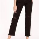 Amuse Society Selena Cropped Denim Jeans — Distressed Faded Off Black — 27 — NWT Photo 0