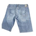 Bermuda Women’s IT Brand Dark Wash Denim  Shorts Flat Front Size 28 Casual Cotton Photo 1