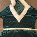 ma*rs Short Green Hooded Dress White FauxFur Trim  Claus Santa Christmas Size L NEW Photo 5