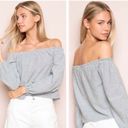 Brandy Melville  off the shoulder crop top S Photo 1