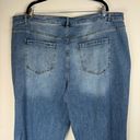 Eloquii  Elements Distressed Straight Leg Jeans Sz 22 Medium Wash Stretch Denim Photo 10