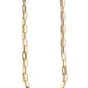 Tehrani Jewelry 14k real gold paperclip necklace | 16” | paperclip 4.5 mm chain necklace | Photo 4