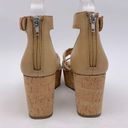 Frye  Leather/Cork Wedge Sandals Color Tan/ Brown SZ 6. NWOT Photo 2