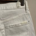 7 For All Mankind  High Waist Cropped White Straight Button Fly Jean Size 28 Photo 6