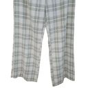 West of Melrose  White Green Plaid Trouser Pants High Rise Straight Leg Size XL Photo 3