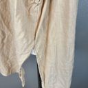 We The Free  People Women Keep It Simple Button Up Top L Large Peach Frayed Linen Photo 4