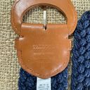 Talbots Wide Blue Woven Dress Belt Size M-Lrg 0-43 Inches Photo 5