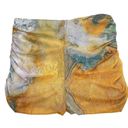 ZARA NWOT  Printed Semi Sheer Ruched Tulle Shorts Sz Medium Photo 4