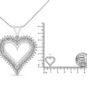 Brilliance NIB Haus of  .925 Silver 1/2 Cttw Diamond Heart 18" Pendant Necklace Photo 3