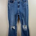 American Eagle  Curvy 90s Bootcut Jeans Size 8 High Rise Distressed Blue Denim Photo 0