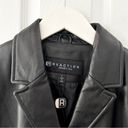 Kenneth Cole Reaction  Black Leather Vintage Y2K Button Up Blazer Jacket Large Photo 2