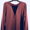 Lane Bryant  Top Woven Sweatshirt Lace Detail Plus Size 18/20 New with Tag Photo 3