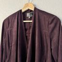 Kut From The Kloth  Draped Open-Front Blazer Purple Faux Suede small Photo 4