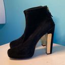 Brian Atwood  Black Suede Heeled Ankle Boots Size 7.5 Photo 1