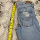 American Eagle  Hi Rise Jegging Distressed Light Wash Denim Skinny Jeans size 6 Photo 6