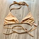 SKIMS  Rhinestone Swim Triangle Bikini Top in Ochre Size 3X NWT Photo 1