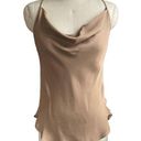 Haute Hippie NWT  Silk Racerback Cowl Neck Tank in Suntan - Small Photo 0