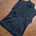 Hale Bob  Black Ruffle Lace Mock Neck Prairie Top - size medium Photo 1