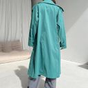 Princess Polly Teal Trench Coat Photo 3