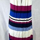 cupio white blue and pink striped jersey knit midi dress size small Photo 1