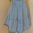 SheIn Baby Blue Ruched Cut Out Ruffle Mini Cami Dress Medium Photo 6