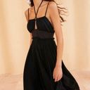 Ulla Johnson NWOT  Freya cutout cotton-jersey black halter midi dress size 12 Photo 2